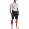 Under Armour Playoff Core Stripe Polo Shirt 'white Grey' In Gray
