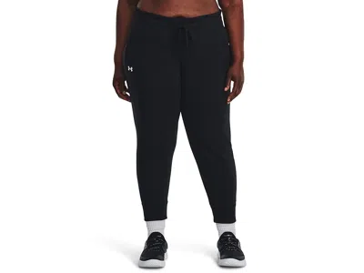 Under Armour Plus Size Rival Fleece Joggers In Black