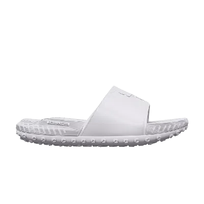Pre-owned Under Armour Project Rock 3 Slide 'white Halo Grey'