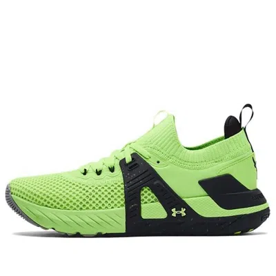 Under Armour Project Rock 4 Training Shoes 'quirky Lime' In Green