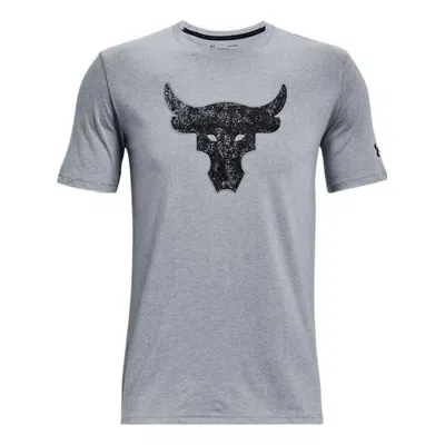 Under Armour Project Rock Brahma Bull Short Sleeve T-shirt 'grey Black' In Gray