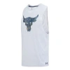 Under Armour Project Rock Brahma Bull Tank 'grey Blue' In White