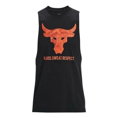 Under Armour Project Rock Brahma Bull Tank Top 'black Orange'