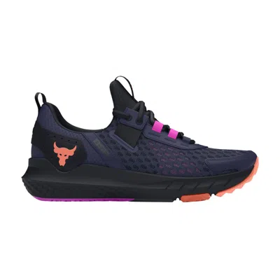 Pre-owned Under Armour Project Rock Bsr 4 Gs 'midnight Navy Flare Orange' | Blue | Kid's Size 7