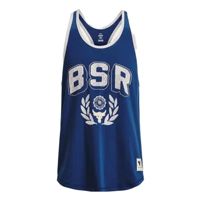 Under Armour Project Rock Bsr Tank Top 'blue White'