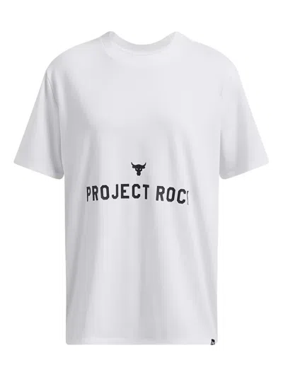Under Armour Project Rock Campus Q3 T-shirt In White