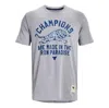 Under Armour Project Rock Champ Short Sleeve T-shirt 'steel Light Heather' In Gray