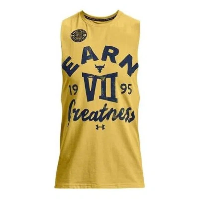Under Armour Project Rock Earn Greatness Tank 'yellow'