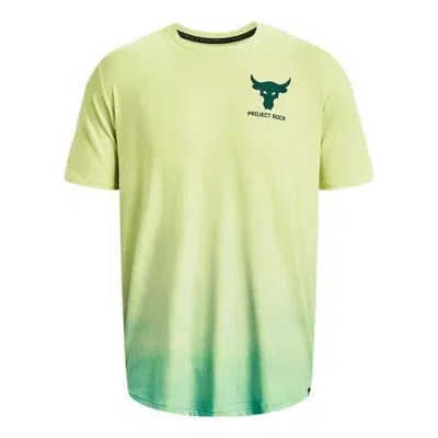 Under Armour Project Rock Fade T-shirt 'yellow Green'