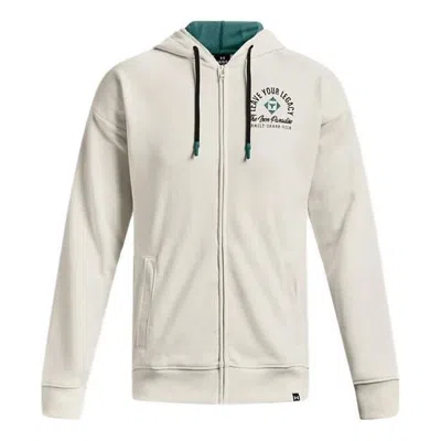 Under Armour Project Rock Heavyweight Terry Full-zip Hoodie 'ivory White'