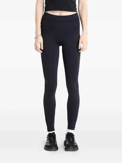 Under Armour Project Rock High-rise Ribbed Leggings In Black