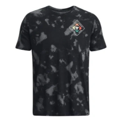 Under Armour Project Rock Hwir Printed Short Sleeve T-shirt 'black Grey'