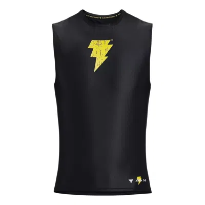 Under Armour Project Rock Iso-chill Black Adam Tank 'black Yellow'
