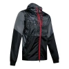 Under Armour Project Rock Legacy Windbreaker Jacket 'grey Black Red' In Multi