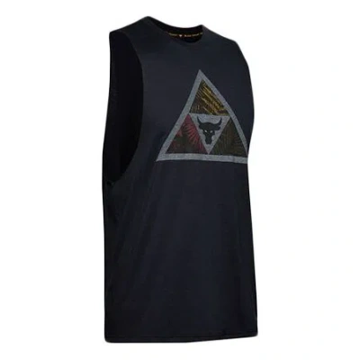 Under Armour Project Rock Mana Tank Top 'black' In Blue