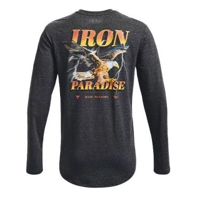 Under Armour Project Rock Outlaw Iron Paradise T-shirt 'black' In Gray