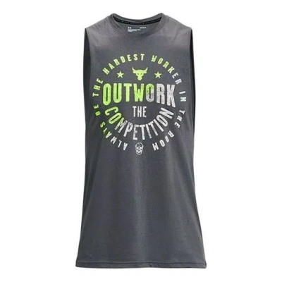 Under Armour Project Rock Outwork Tank 'grey Green' In Multi
