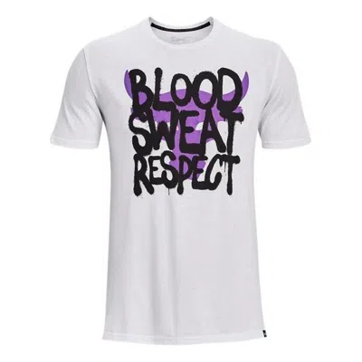 Under Armour Project Rock Payoff Short Sleeve T-shirt 'white Purple Black'