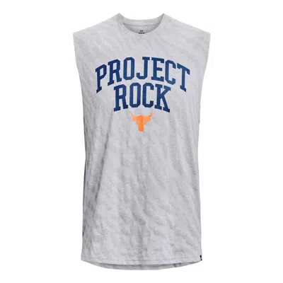 Under Armour Project Rock Sleeveless Tank 'grey' In Gray