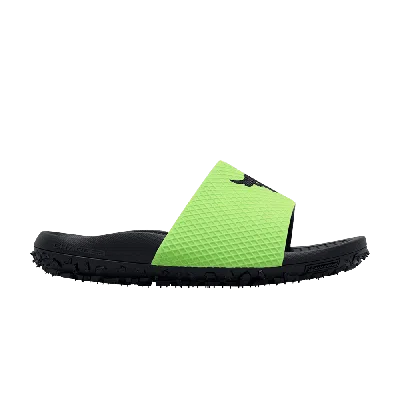 Pre-owned Under Armour Project Rock Slide 'quirky Lime' In Green