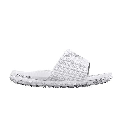 Pre-owned Under Armour Project Rock Slide 'white Halo Grey'