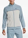 Under Armour Project Rock Two-tone Zip-up Track Jacket In Blue