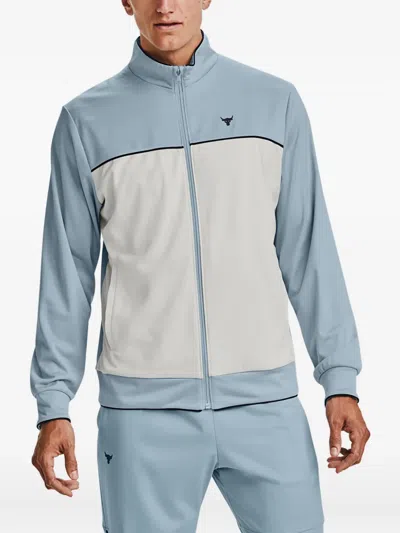 Under Armour Project Rock Two-tone Zip-up Track Jacket In Blue