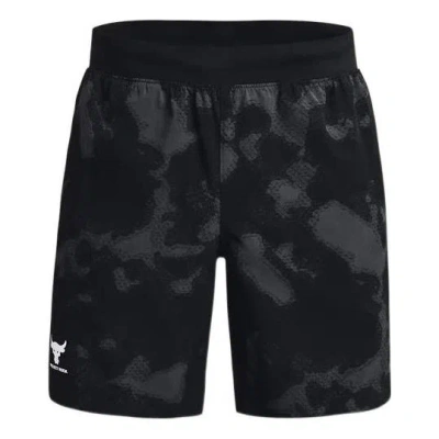 Under Armour Project Rock Woven Camo Printed Shorts 'black'