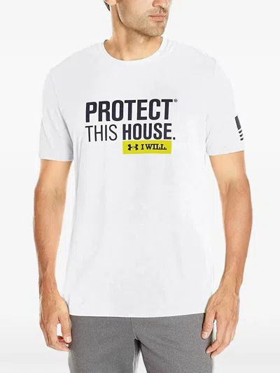 Under Armour Protect This House Tech T-shirt In White