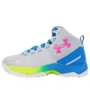 Under Armour (ps)  Curry 2 Splash Party Basketball Shoes 'white Pink Electric Blue' In Gray