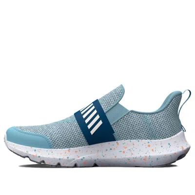 Under Armour (ps)  Surge 3 Slip On Paint Splatter Running Shoes 'blue Teal'