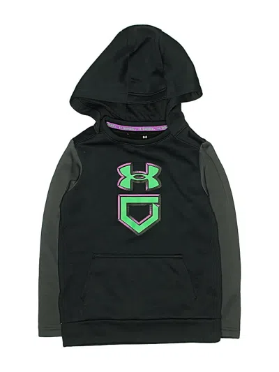 Pre-owned Under Armour Kids' Pullover Hoodie In Black