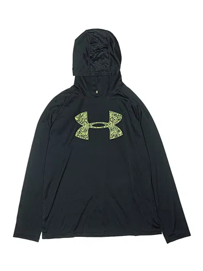 Pre-owned Under Armour Kids' Pullover Hoodie In Black