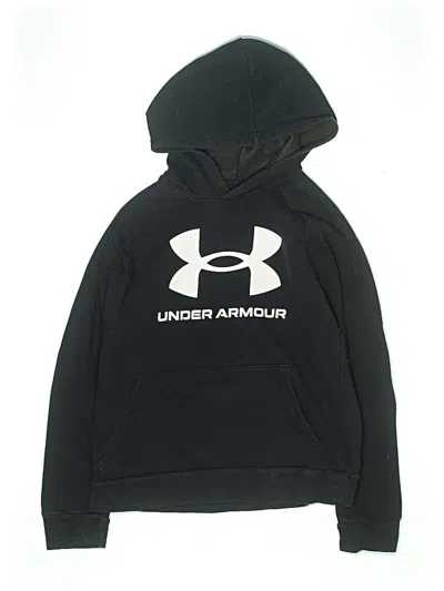 Pre-owned Under Armour Kids' Pullover Hoodie In Black