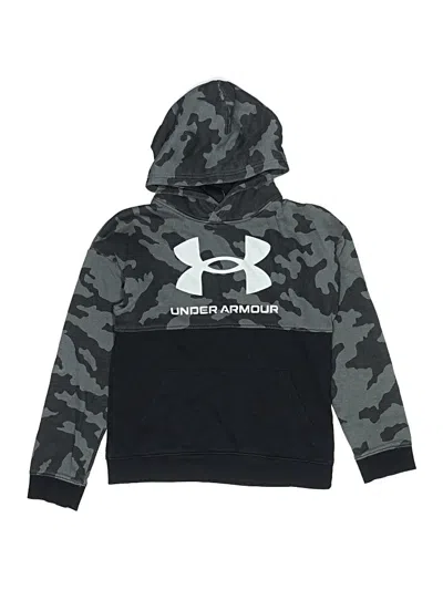 Pre-owned Under Armour Kids' Pullover Hoodie In Black