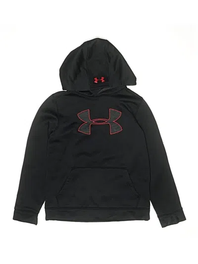 Pre-owned Under Armour Kids' Pullover Hoodie In Black