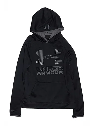 Pre-owned Under Armour Kids' Pullover Hoodie In Black