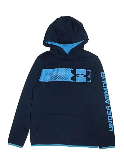 Pre-owned Under Armour Kids' Pullover Hoodie In Blue