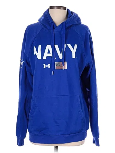 Pre-owned Under Armour Pullover Hoodie In Blue