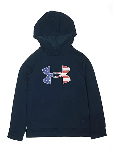 Pre-owned Under Armour Kids' Pullover Hoodie In Blue