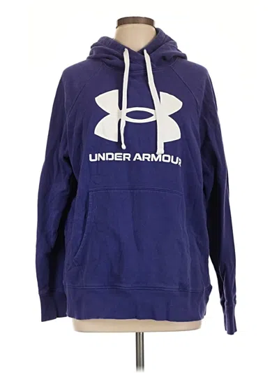 Pre-owned Under Armour Pullover Hoodie In Blue