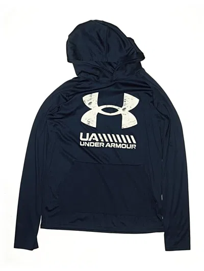 Pre-owned Under Armour Kids' Pullover Hoodie In Blue