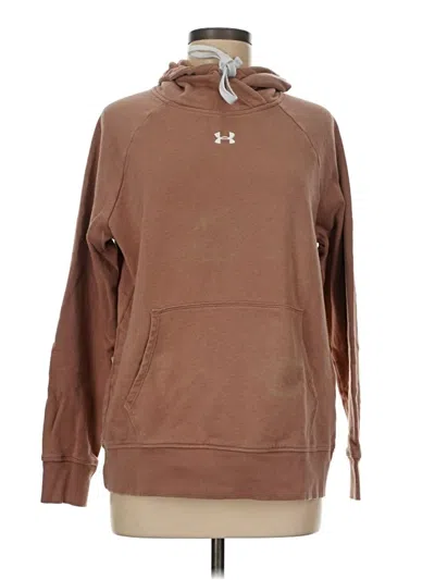 Pre-owned Under Armour Pullover Hoodie In Brown