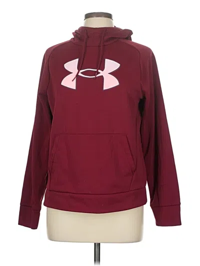 Pre-owned Under Armour Pullover Hoodie In Burgundy
