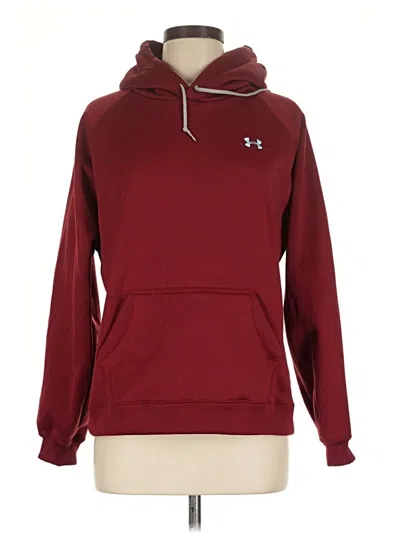 Pre-owned Under Armour Pullover Hoodie In Burgundy