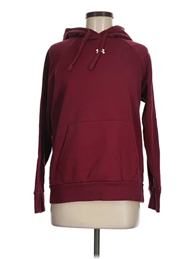 Pre-owned Under Armour Pullover Hoodie In Burgundy