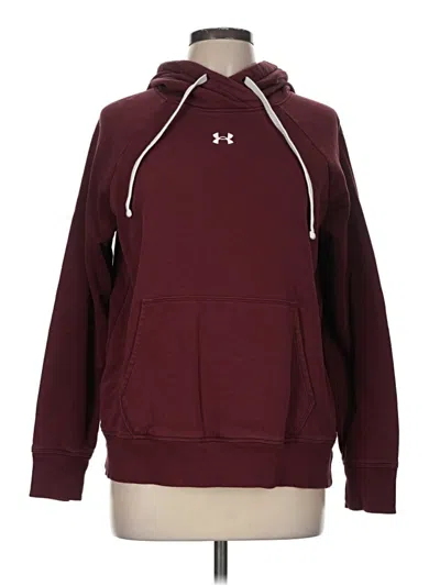 Pre-owned Under Armour Pullover Hoodie In Burgundy