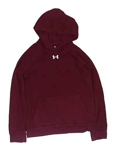Pre-owned Under Armour Kids' Pullover Hoodie In Burgundy