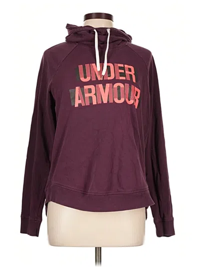 Pre-owned Under Armour Pullover Hoodie In Burgundy