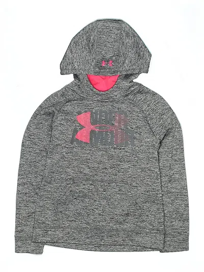 Pre-owned Under Armour Kids' Pullover Hoodie In Gray